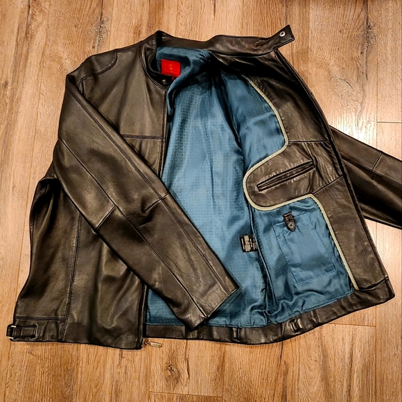Cole Hann Lambskin Leather Jacket - Picture 11 of 11